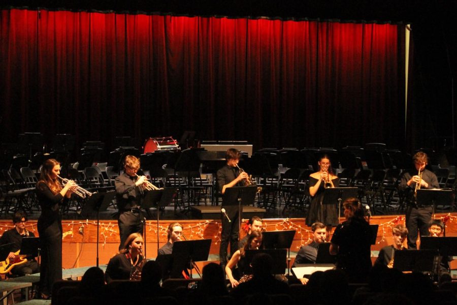 The Jazz Band brought the holiday spirit to the Winter Concert.
