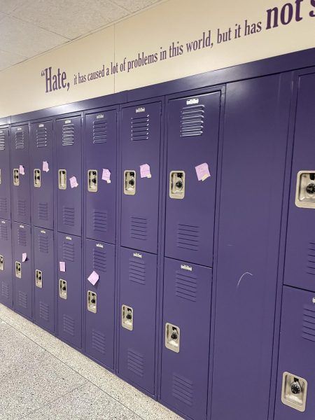 Positive notes spread around the school in celebration of P.S. I Love You Day. 